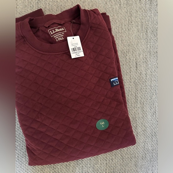 NWT L.L. Bean Men’s Quilted Sweatshirt - Men’s Large Tall - Picture 4 of 5